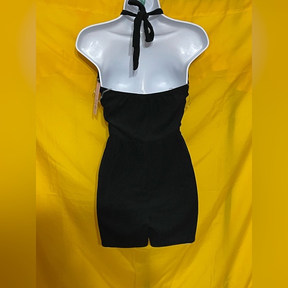 Women's Towel Terry Romper - Wild Fable Black M #M947 - Picture 7 of 13